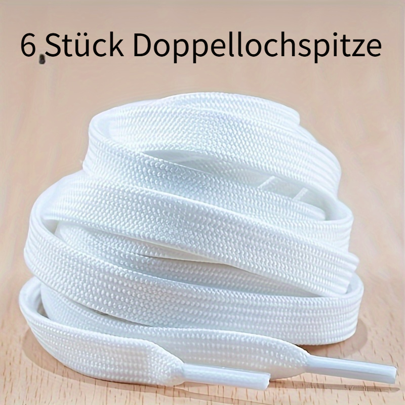 6 stück polyester sports schnürsenkel, strapazierfähige flache   schnürsenkel, 120cm, für alle arten von schuhen 0