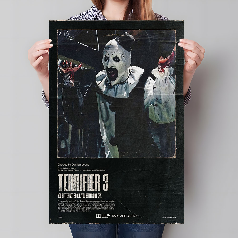 tela senza cornice poster film horror Temu Italy