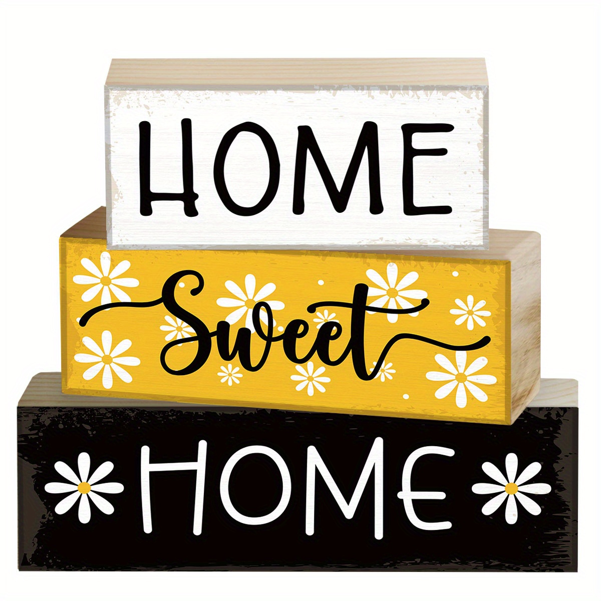 TEMU 3pcs Of Signs, Centerpieces For Spring And Summer , Ideal For Tiered Trays And Home Entrance Decor