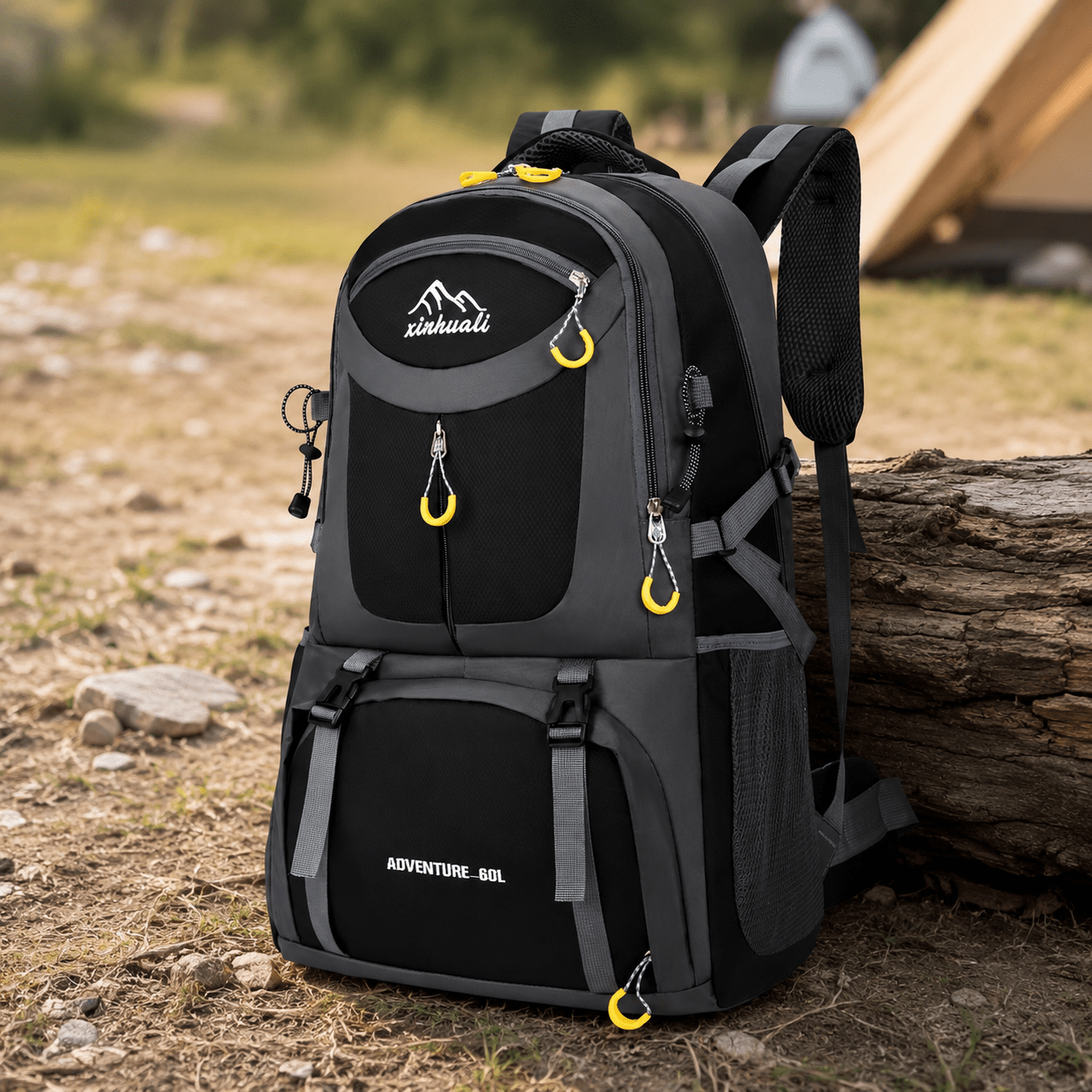 Image of Hiking Backpack Unisex Outdoor Lightweight Mountaineering Bag Multi-pocket Durable Travel Rucksack For Camping
