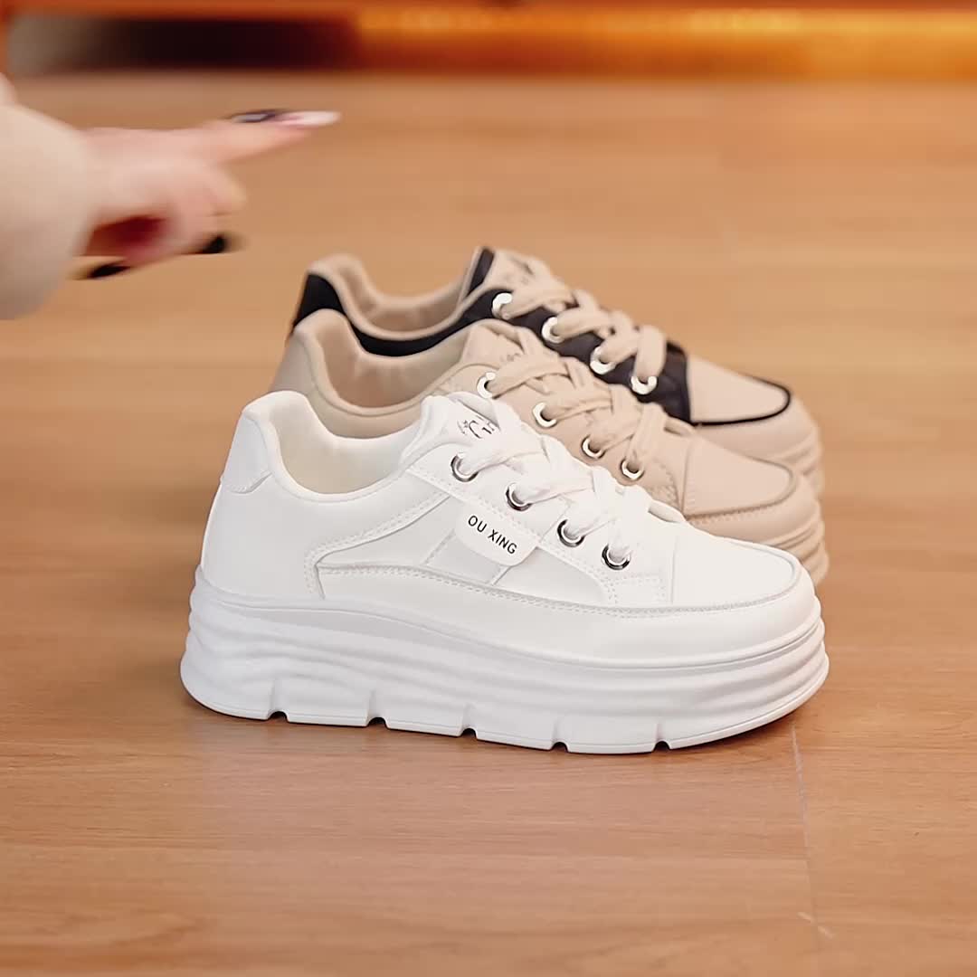 Auoe Women's Casual Athletic Shoes with Thick Sole