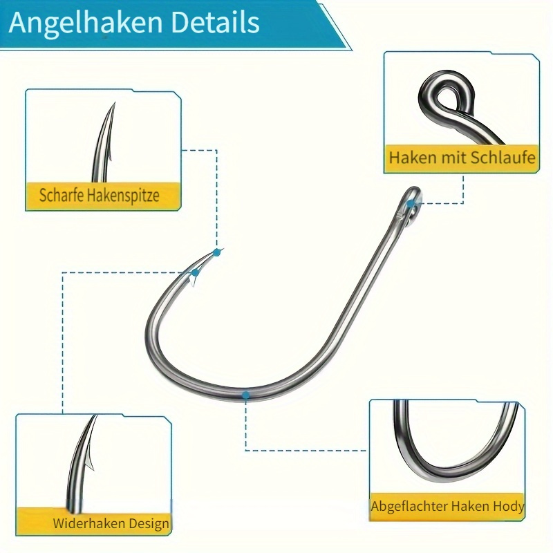 100//300/400/500 stck angelhaken set edelstahl - Temu Germany