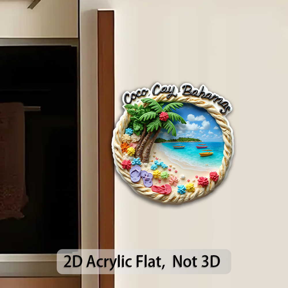 TEMU 1pc Of 2d Printed Refrigerator Magnet Decoration. Are Bright And Long-lasting Without Fading. It Adheres And Is Not Detached, Suitable For