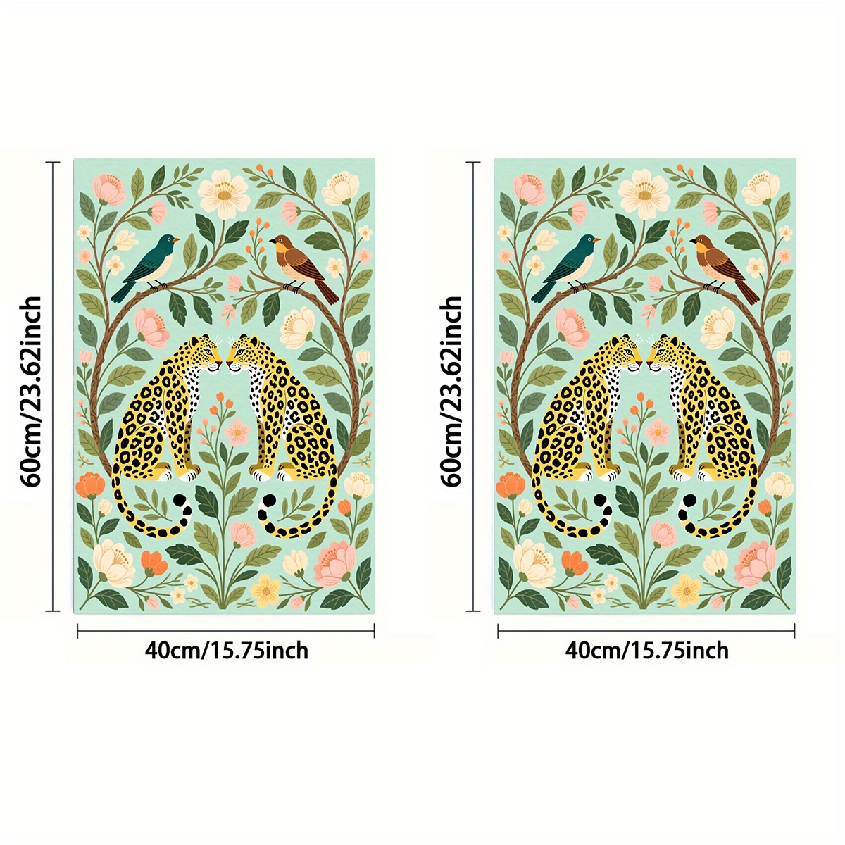 TEMU 2d Flat, 1pc Or 2pcs, Towel, Single-sided Print, Rectangular 40x60cm, -style 2d Leopard Pattern, Soft, Comfortable, Durable, And , Suitable For