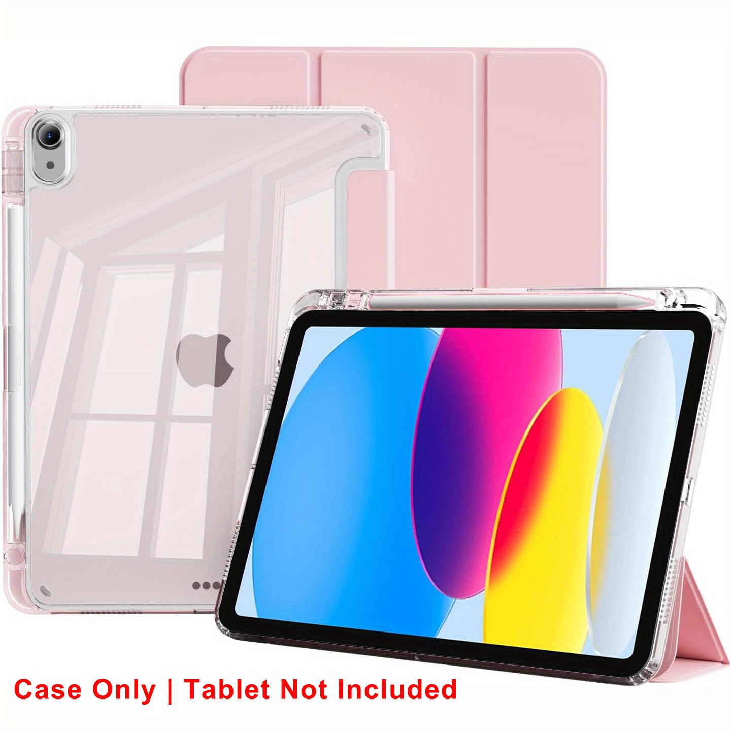 TEMU Étui de protection transparent en cristal avec fente pour stylo pour iPad 10ème génération 2022/11ème génération 2025 A16 11/10.9 pouces, étui à