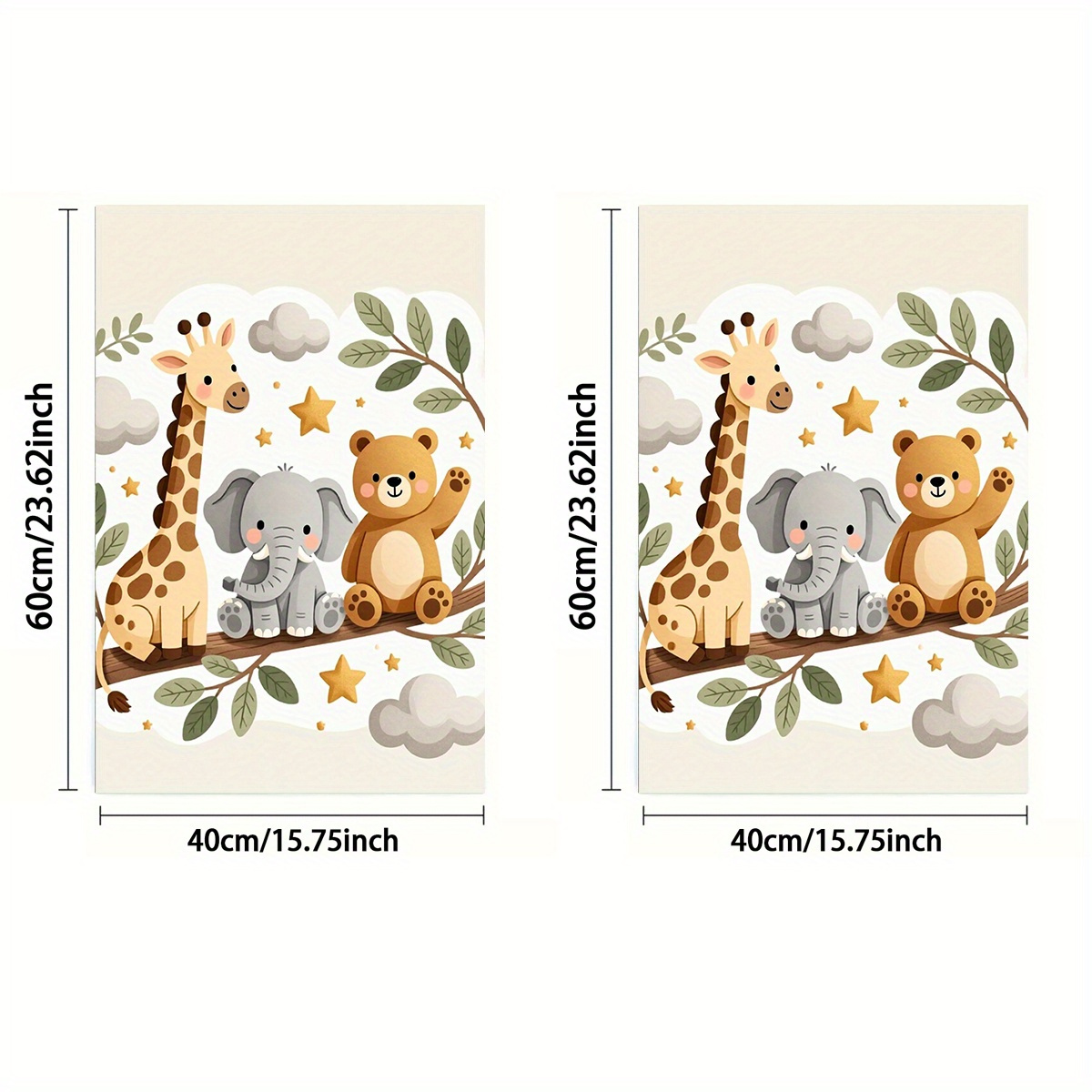 TEMU Asciugamano 2D Piatto, 1 pz o 2 pz, Stampa su un solo , Rettangolare 40x60cm, Motivo 2D in stile cartone animato, , Confortevole, Durevole e