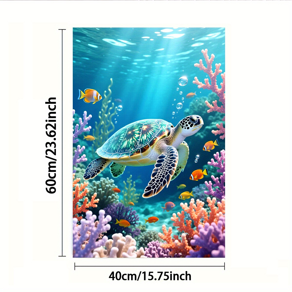 TEMU 1pc ou 2pcs, Serviette, Impression , Rectangulaire 40×60Cm, Motif tortue 2D style dessin , Douce, Confortable, Durable et Inodore, Convient pour