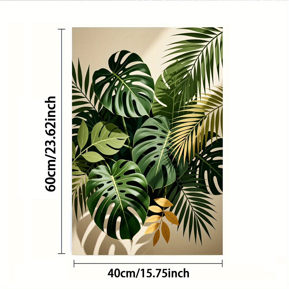TEMU 1pc ou 2pcs, Serviette, Impression recto, Rectangulaire 40×60Cm, Motif 2D Plante , Douce, Confortable, Durable, Inodore, Convient pour Salle de