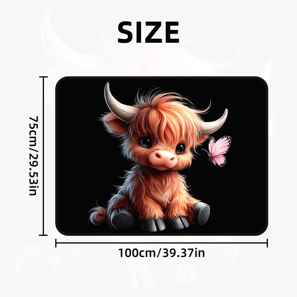 TEMU Universal Car Cargo Mat Featuring A Cartoon Bull And Design, Suitable For Suvs, Sedans, , Or . Ideal For Everyday Use, Storage, And A To Your