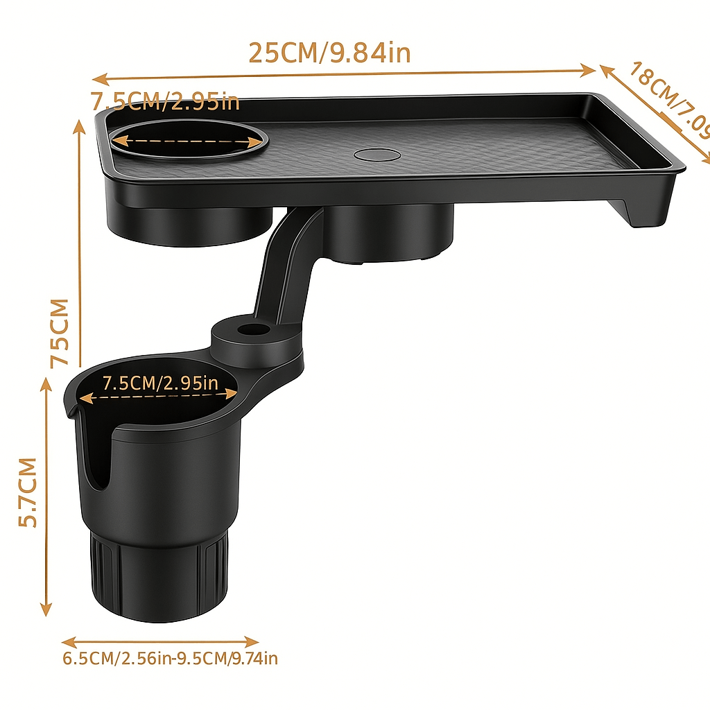 new car cup holder extension bracket small tray for car storage designed specifically to address the storage inside the vehicle it connects to cup holder installs without any extra tools Product details 4