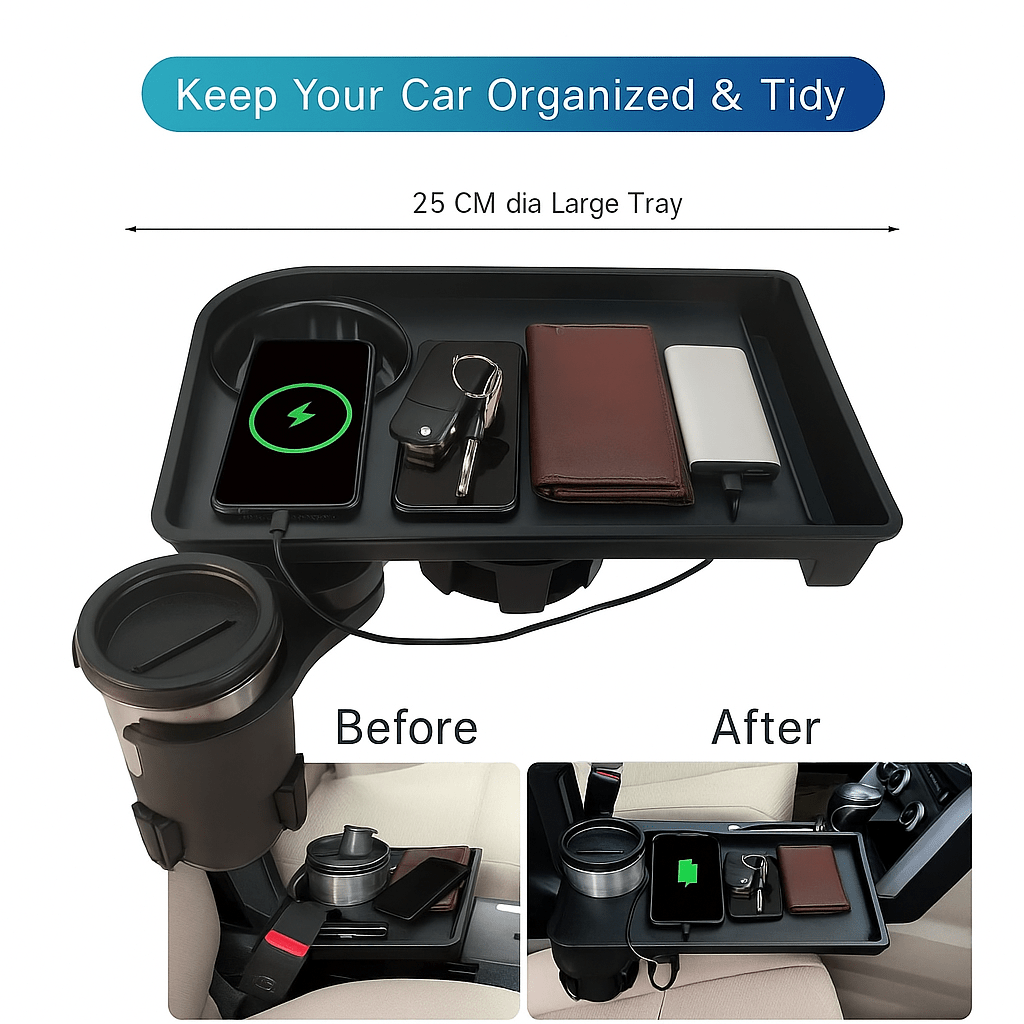 new car cup holder extension bracket small tray for car storage designed specifically to address the storage inside the vehicle it connects to cup holder installs without any extra tools Product details 5