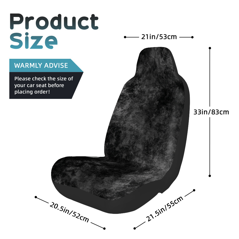 TEMU Set Of 2, Abstract Dark Grunge Design Car Seat Covers, Washable In Machine, Front Seat Covers Compatible With Most Cars, Ideal As A Gift For