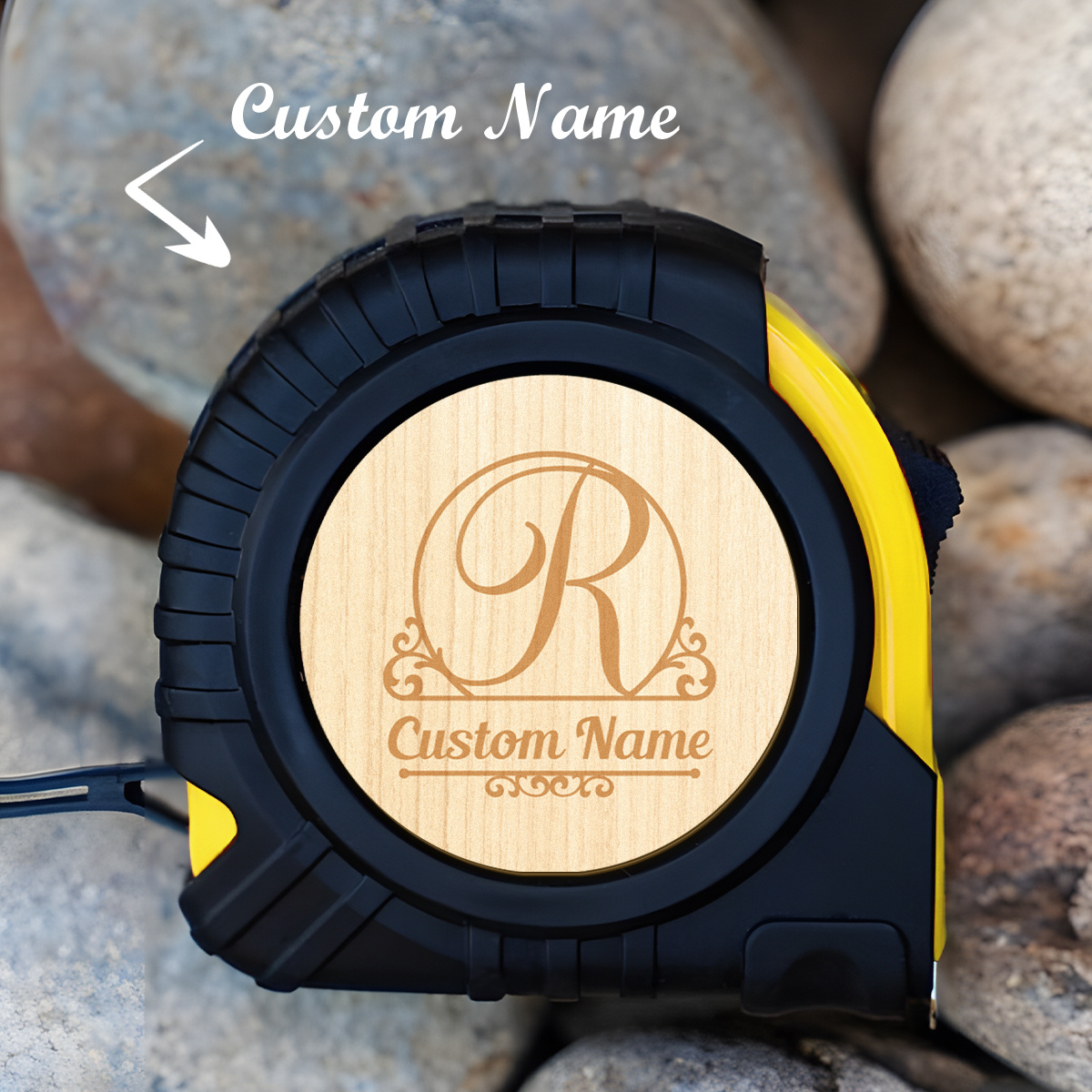 TEMU Personalized Measuring Tape, Elegant French Lettering, 26 Designs From, Cutting And Measuring Tool, The Perfect Christmas Gift, A Personalized