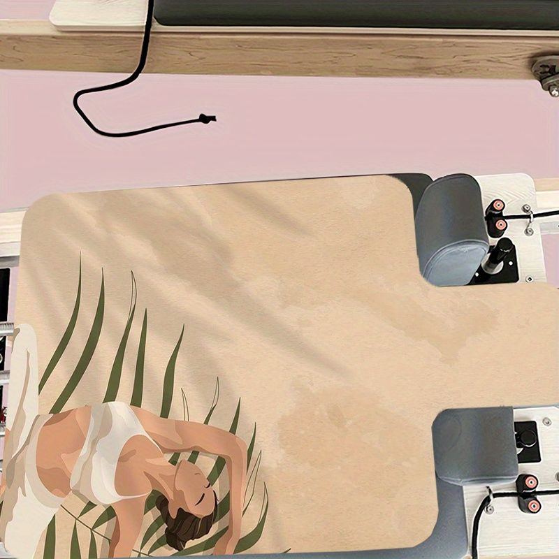 TEMU Tappetino Yoga Bed Stampato, Tappetino Pilates Migliorato con Design Assorbi-Sudore e Antiscivolo, Tappetino Protettivo per Attrezzature, per