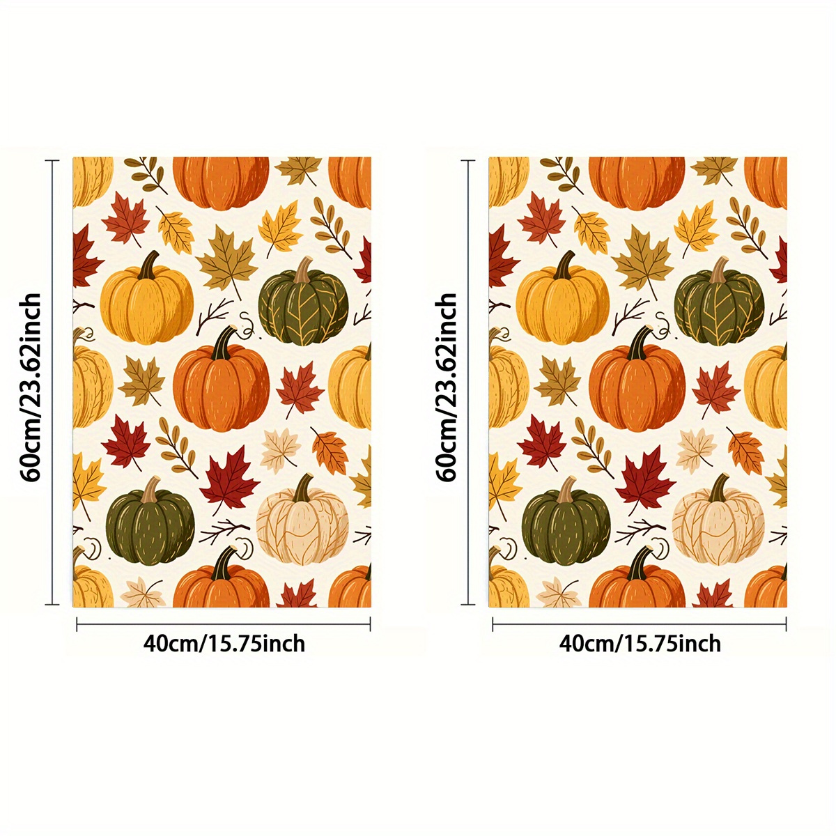 TEMU 1pc, 2pcs, Torchons de cuisine imprimés motif citrouille et feuille d'érable, chiffons à vaisselle, matériau en polyester, , confortable et