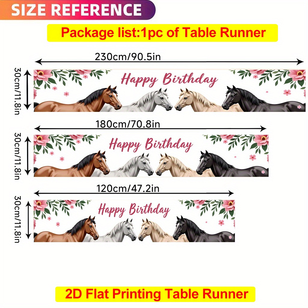 E-shop Eine 2D-Tischdecke mit fünf wunderschönen und bezaubernden Pferden, hergestellt aus Polyester, rechteckig, geeignet für Esstische, Couchtische,