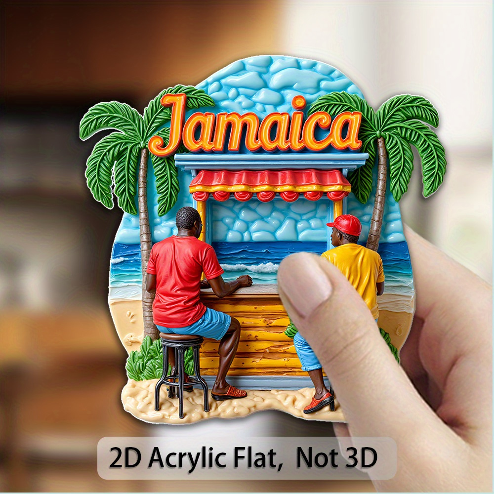 TEMU 1pc 2d Flat Printed Refrigerator Magnet Decorative Sticker, Refrigerator Magnet, Bright And Long-, Stable Adsorption And Not Easy To Fall Off,