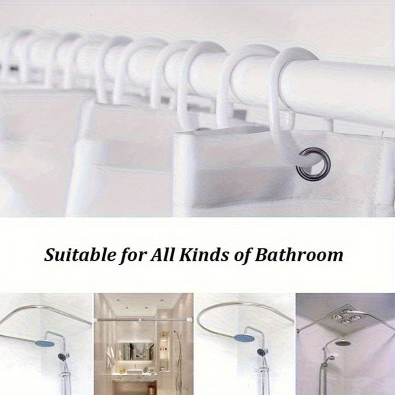 Valentine's Day Bath Shower Curtain Set with Hooks & Mats
