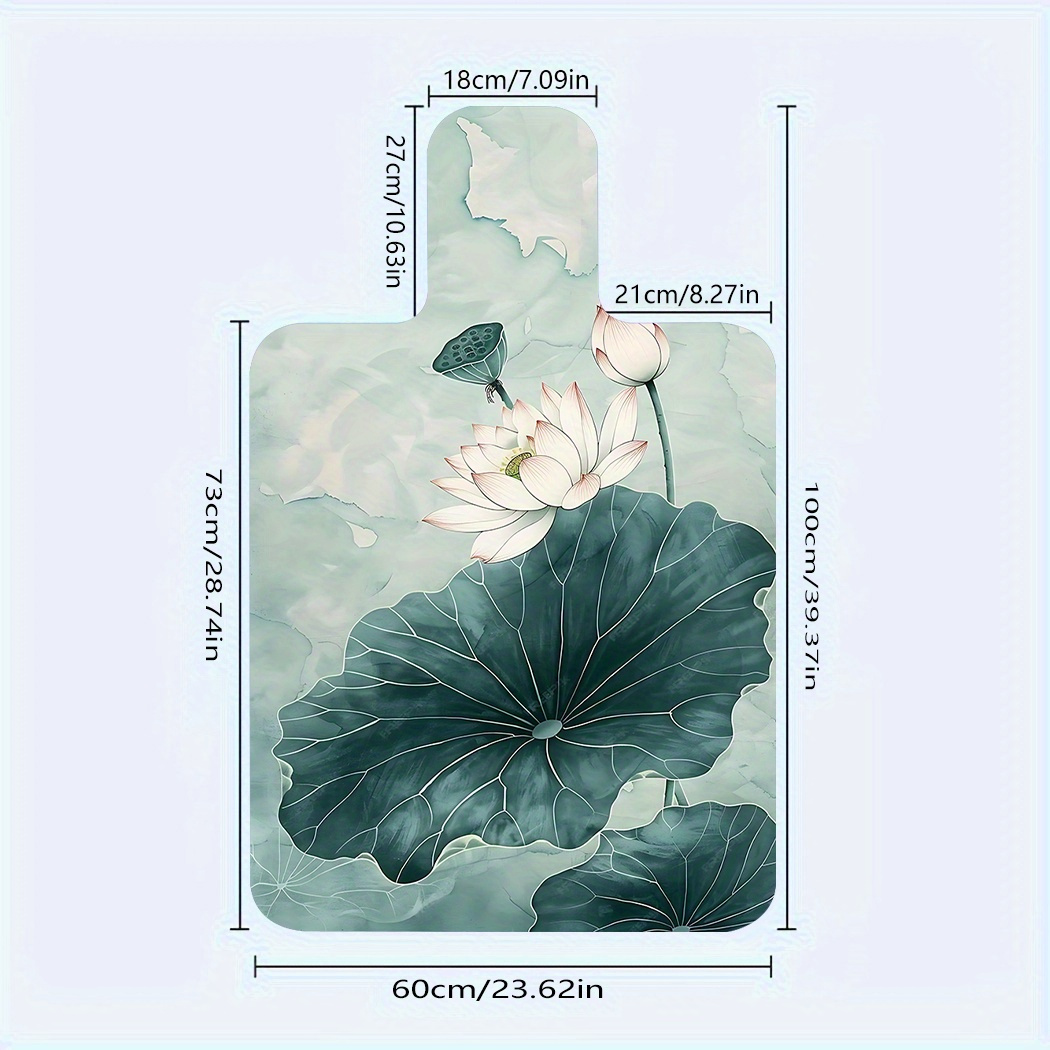 TEMU Lightweight, Non-slip Yoga Mat With An Ink Wash Painting Of Flowers, Designed For Pilates And Improved Workouts, Featuring Sweat-absorbing And