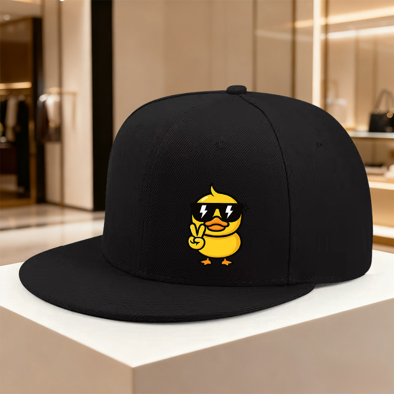 E-shop 1 Stück Enten-Themen-Kappe mit Enten-Druck & Snapback-Verschluss - Leichte Stretch-Passform Unisex-Hut für Männer & Frauen, Lässiger