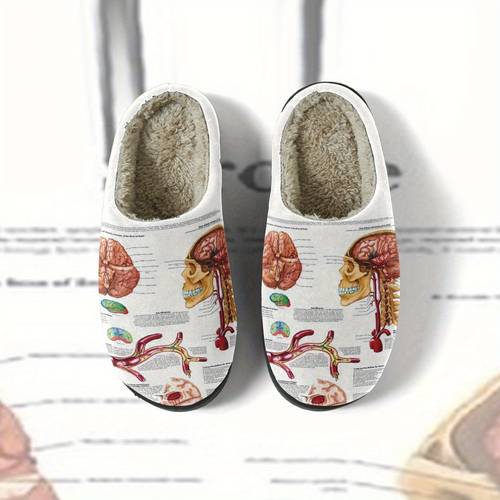 slippers 1pair anatomical inspired stylish slippers cozy slip on slippers soft fabric warm slippers for home tpr sole for home slippers slippers fabric upper slippersers women shoes