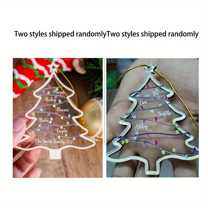 TEMU Custom Family Names Wooden Ornament, Personalized Family Name Ornament Wood Gift, Large Family Gifts, Grandparent Gift, Family Christmas Gifts