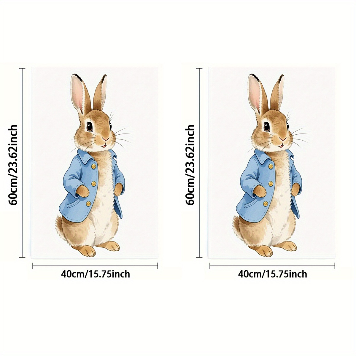 TEMU 1pc Or 2pcs, Towel, Single-sided Print, Rectangular 40×60cm, Cartoon Rabbit 2d Design, Soft, Comfortable, Durable, Odorless, Suitable For Sports