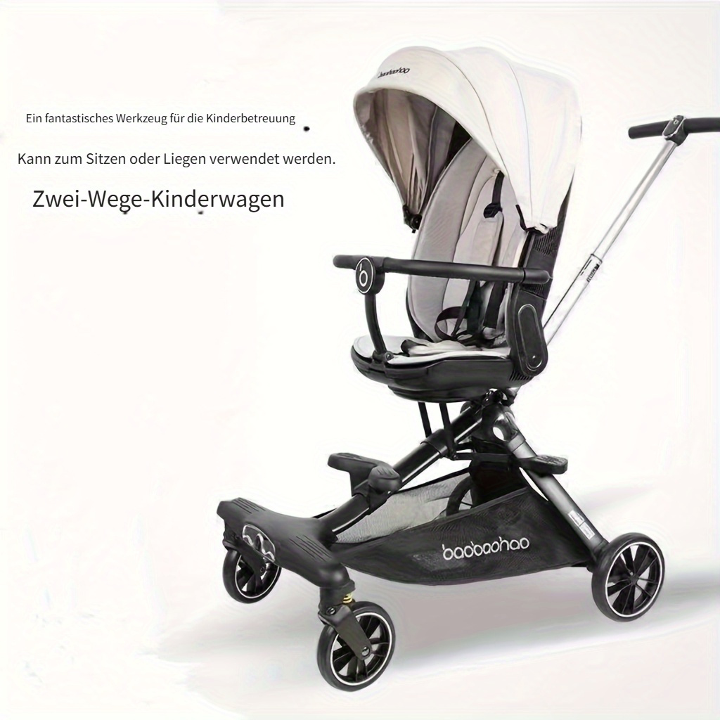Echter leichter Baby-Kinderwagen * Muss fr Eltern  als Sitz- oder  Liegeposition nutzbar, faltbar, umkehrbar, Kinderwagen mit hoher Sicht