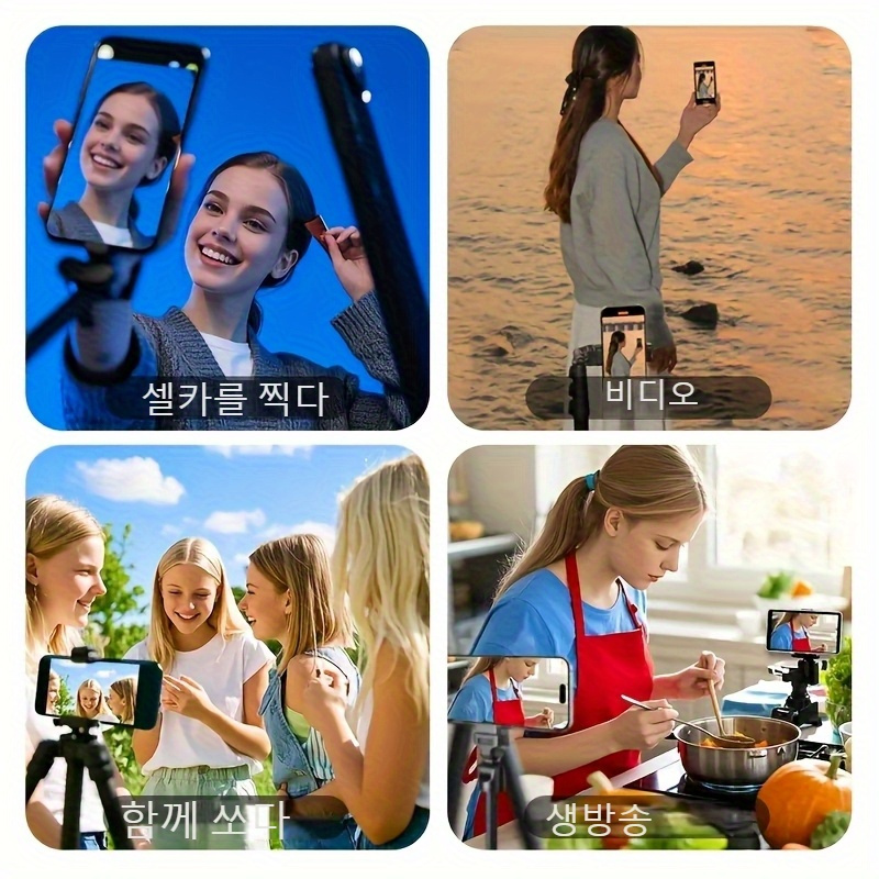 vlog 화면 셀카 모니터, 마그네틱 폰 홀더 클립 마운트, 폰 뒷 카메라 사용으로 셀카 vlog 라이브 스트리밍 틱톡 (버튼 배터리 미포함) 폰용 vlog 화면