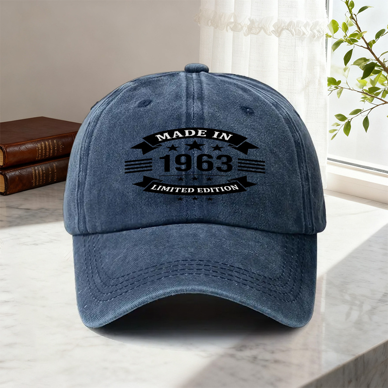 TEMU 1 Item, Adjustable Baseball Cap About "made In 1963 Edition", Lightweight Printed Women's Hat, "birthday Gift" Men's Sun Hat, Ideal Gift For