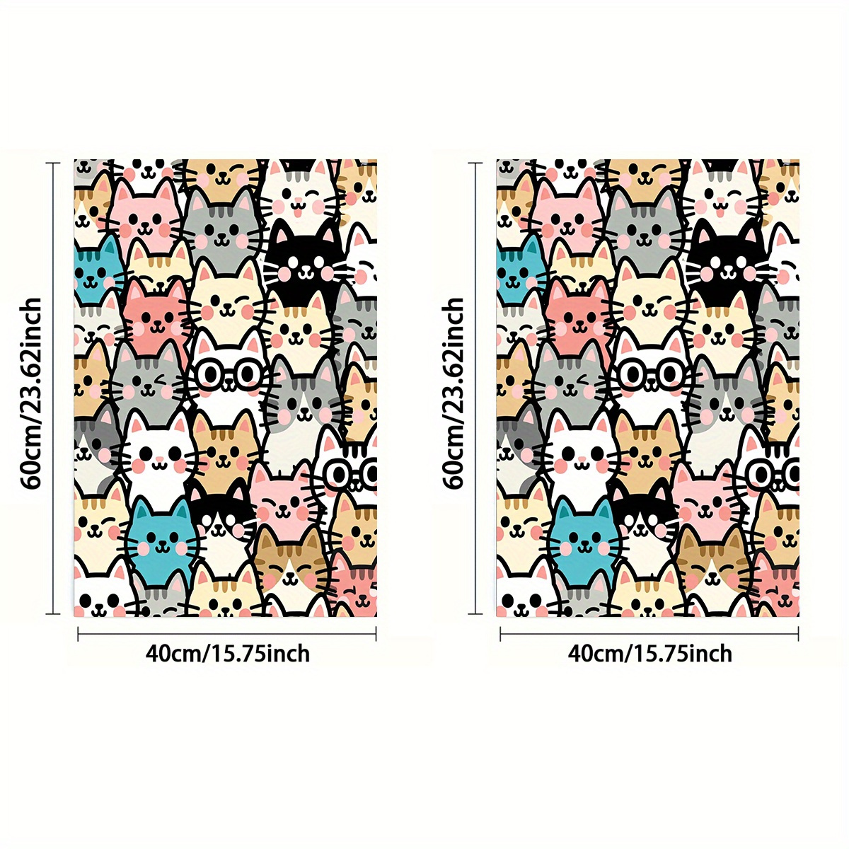 TEMU 1pc Or 2pcs Pack Modern Cat-themed Kitchen Towels Suitable For Bath, Pool, Dish & Hand Use - Soft Cloths With Cute Kitten Print, Durable Towel