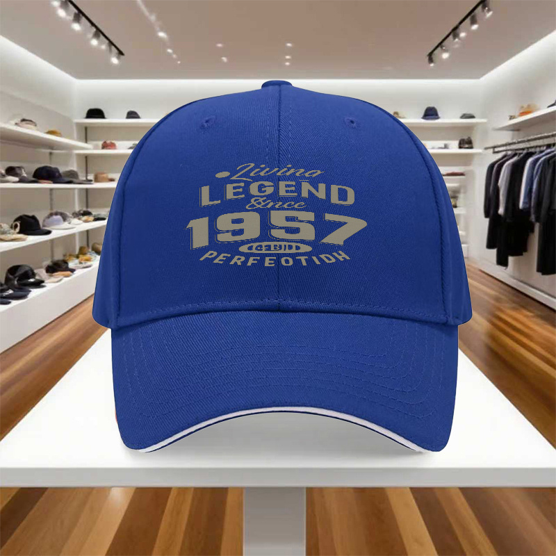 TEMU 1pc Living Legend Retro Cap - Unisex Vintage Hat Suitable For Parties, Birthdays, Outdoor Events - Iconic Brand Recognition & - Ideal Gift For
