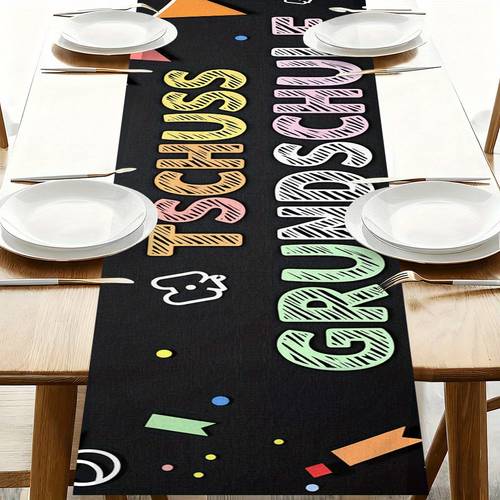 eine tischdecke, von der grundschule, festliche dekorative tischdecke, aus polyesterfaser, rechteckige tischflagge, für hochzeiten, küchen, abendessen, feiertage, partys, restaurants, couchtische, eine tolle geschenkidee