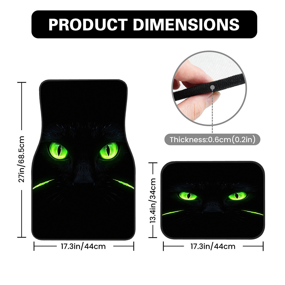 TEMU Set Of 4 Car Floor Mats Featuring A Design Of And Claw Scratches, Ideal For Trucks Or Suvs. Easy-to-clean Surfaces And Thoughtful Gift Options,