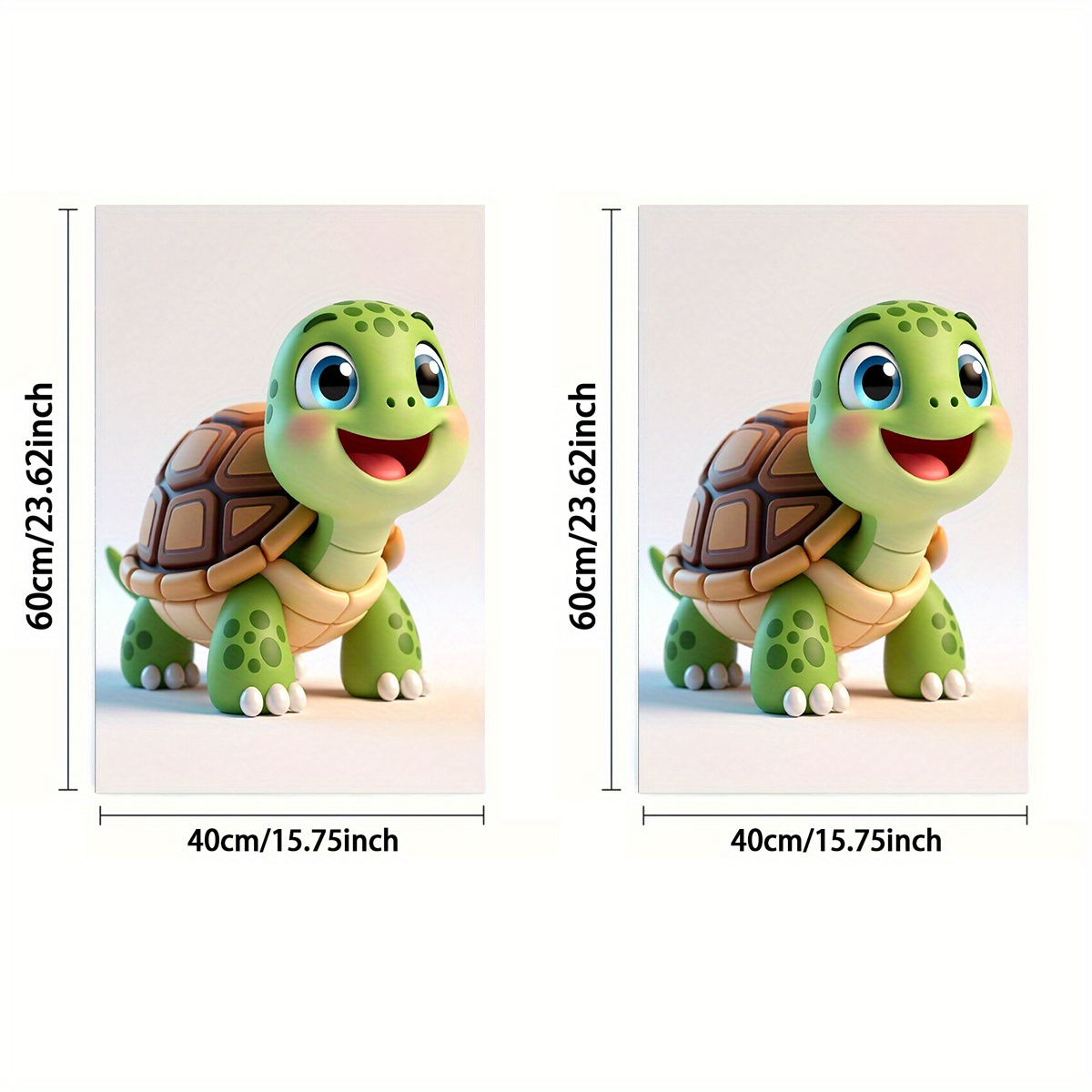 TEMU 1pc Or 2pcs, Towel, Single-sided Print, Rectangular 40×60cm, Cartoon Turtle 2d Design, Soft, Comfortable, Durable, Odorless, Suitable For Sports