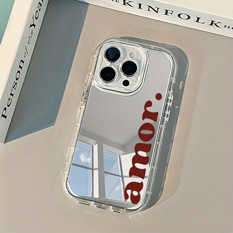 TEMU Phone Case - A Mirror- Case That Full Protection Against Drops And Can Be Used As A Makeup Mirror. Compatible With Iphone Including 17, 17 Pro