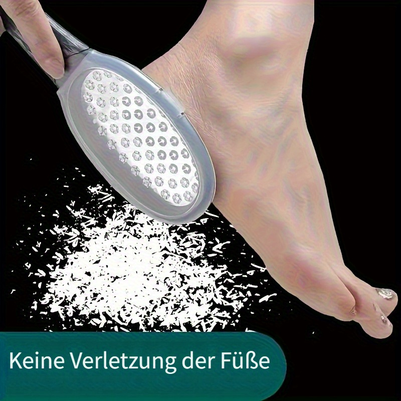 eine professionelle edelstahl-fußfeile mit spritzwasserfestem design, ergonomischem griff und  /  peeling-oberfläche - hergestellt aus robustem kunststoff,   für   pediküre und maniküre -     geschenk für abschlussfeiern, thanksgiving