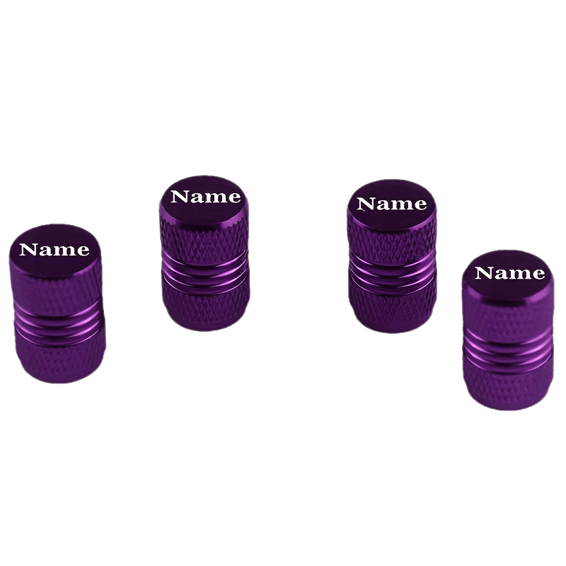 TEMU Lot de 4 embouts de valve colorés pour Hummer, personnalisés avec un nom, en alliage d'aluminium à quatre fentes et en , application universelle