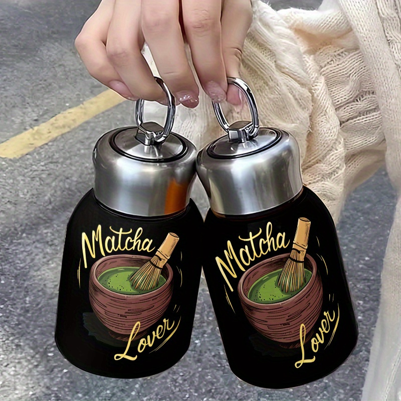 1pc   tumbler   steel insulated leakproof cup with matcha powder design reusable coffee tea for matcha supplements vplements gift for   hiking home use