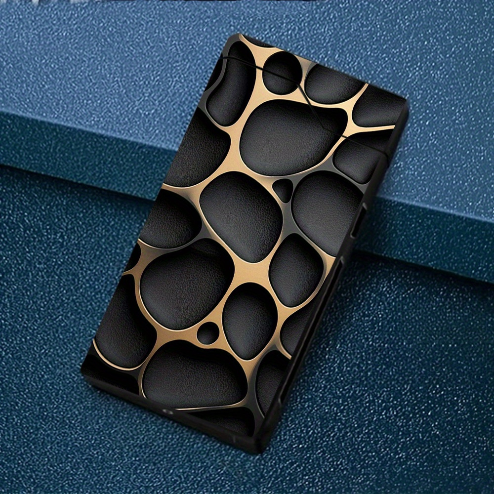 TEMU 1 briquet à arc coupe-vent avec motif de texture géométrique unique, briquet coupe-vent, briquet à arc coupe-vent, briquet à chargement Type-C,