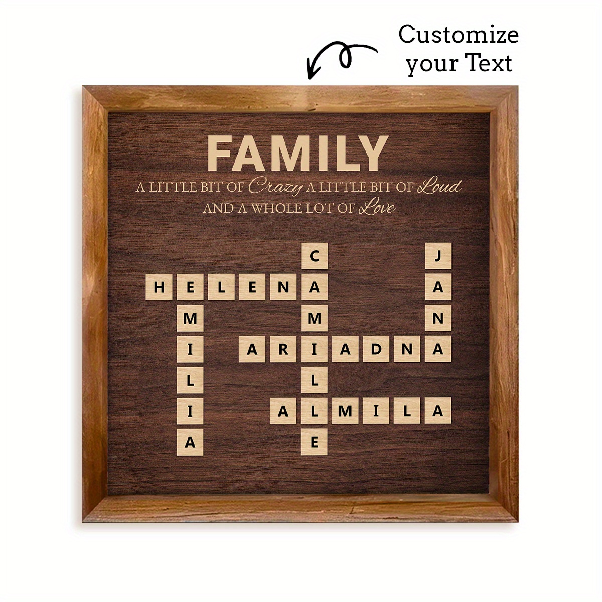 TEMU Custom Personalized Signs, Puzzle Prints, Custom Family Letter Collage Prints, Name Puzzle Decorative Plaques, Signs, Friend Gifts