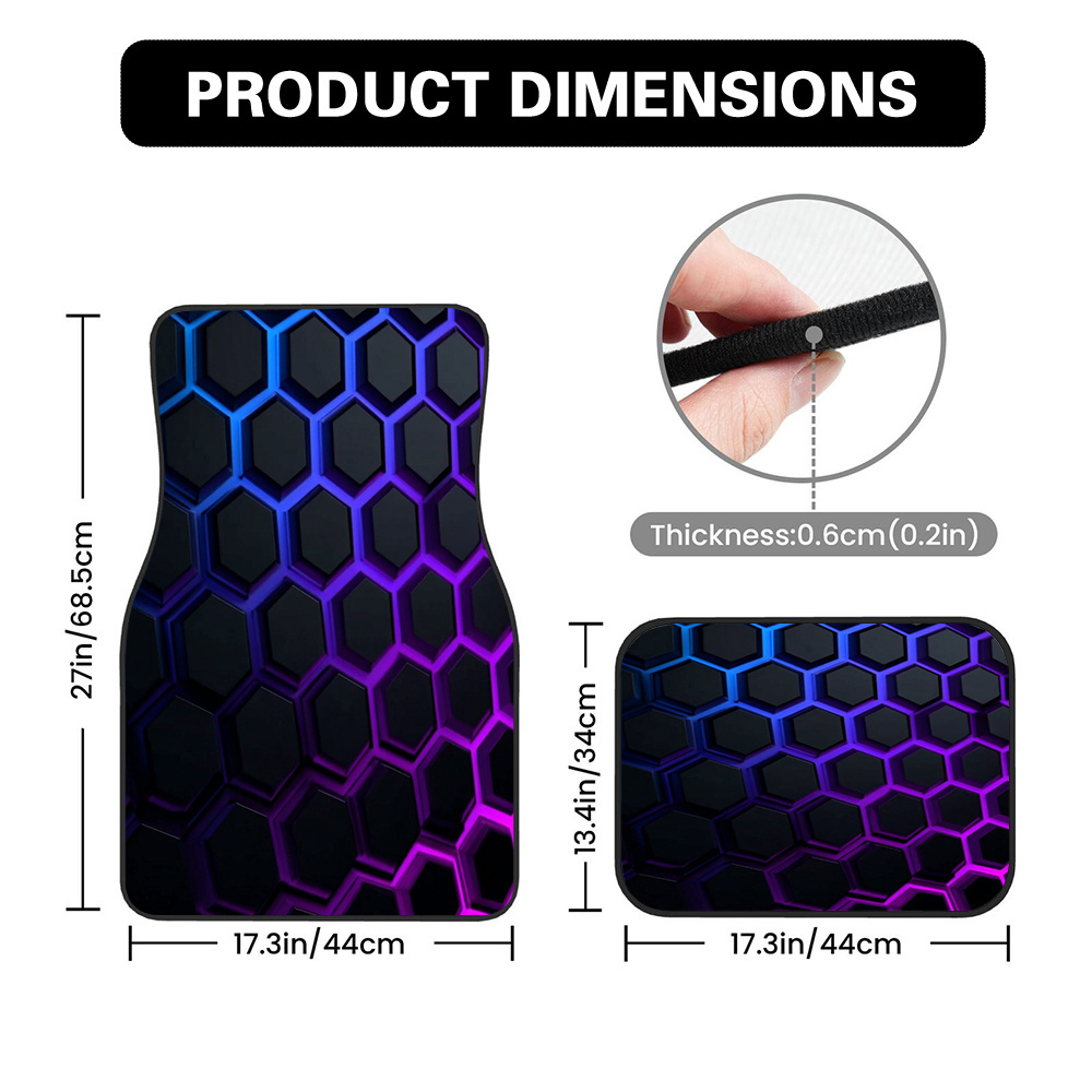 TEMU 4pcs Car Mats, Featuring Convenient Cleaning Surfaces And Gift Idea , Designed For Or Sedans, Daily Driving And Travel With Pets Included, While