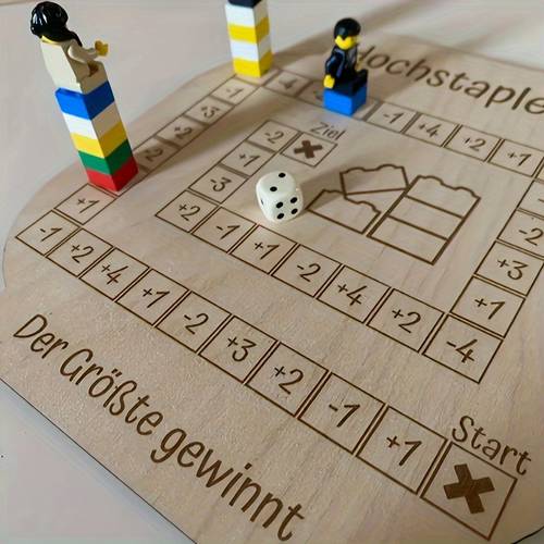 tabellone da gioco fine math per la scuola - tabellone interattivo in legno con tedesca (blocchi colorati, e pezzi non inclusi) - a scuola, compleanno, festa del , design divertente, costruzione resistente,