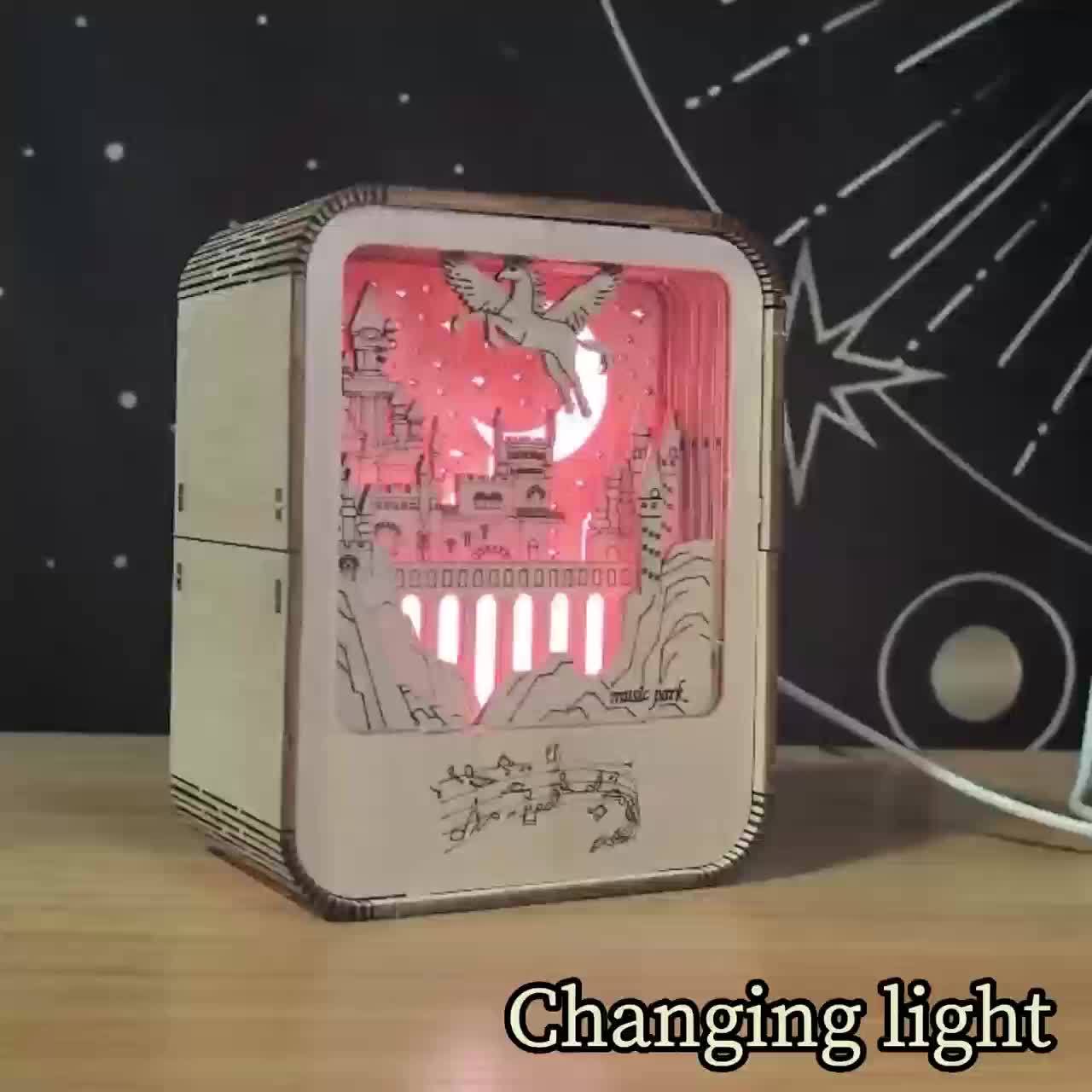 3D Wooden Pegasus Castle Music Box DIY Puzzles