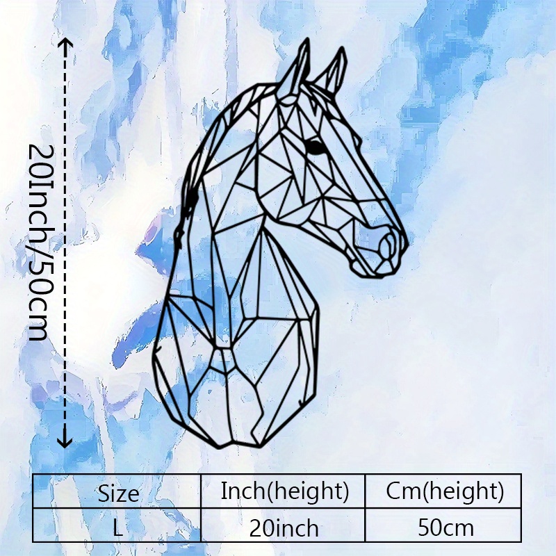 TEMU 1pc Modern Retro Horse Wall Art - Horse Silhouette, Minimalist Metal Decor Suitable For Living Room, Office, Equestrian Gift For - Sculpture