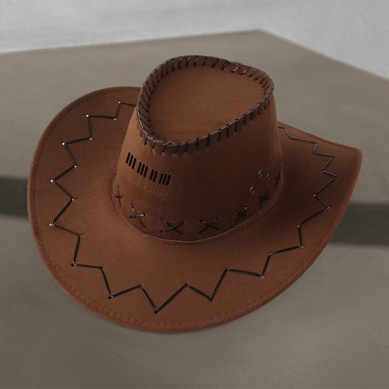 TEMU A Cowboy Hat, High-quality Polyester Cowboy Hat For Men And Women, Outdoor Hat, And Printed Fashionable Cowboy Hat, Lightweight And Breathable
