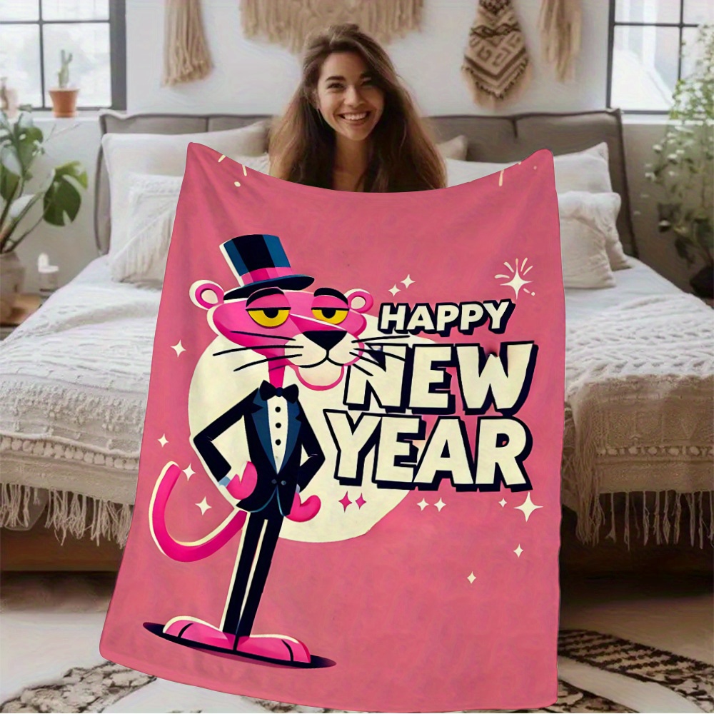 cute pink flannel blanket soft season throw formal Temu Mauritius