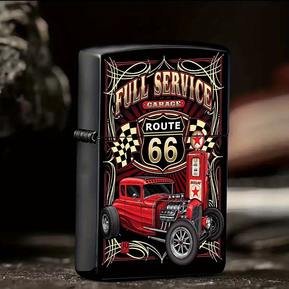 TEMU Vintage Car Lighter Shell - Durable Iron Retro 1950s & Design With , Protective Cover For Butane/ (fits Zp Equivalent Lighters, No Internal