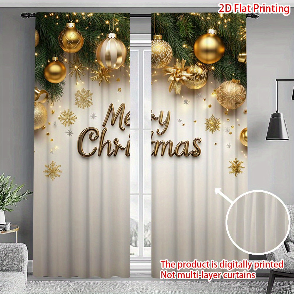 Topfinel Weihnachtsgardinen Vorhänge Mit Ösen Gardinen Weiss Halbtransparent Stores