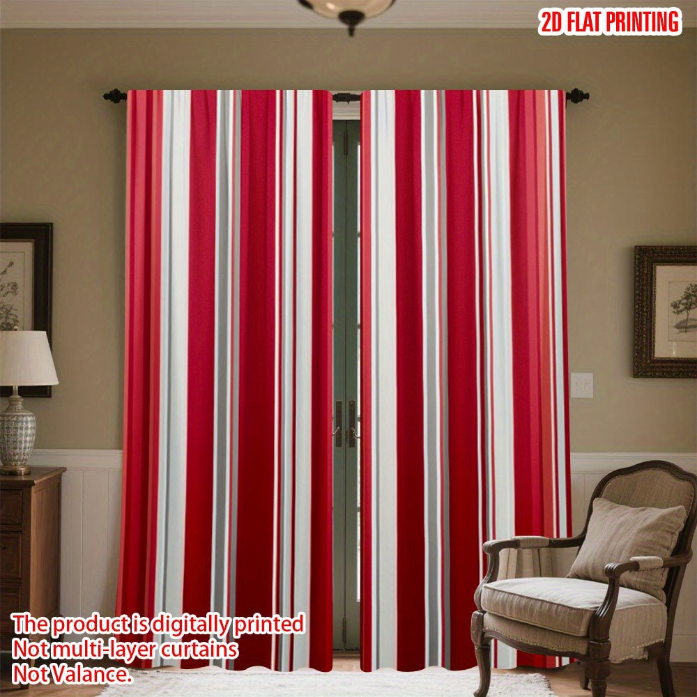 red and white curtain sold on Temu United States